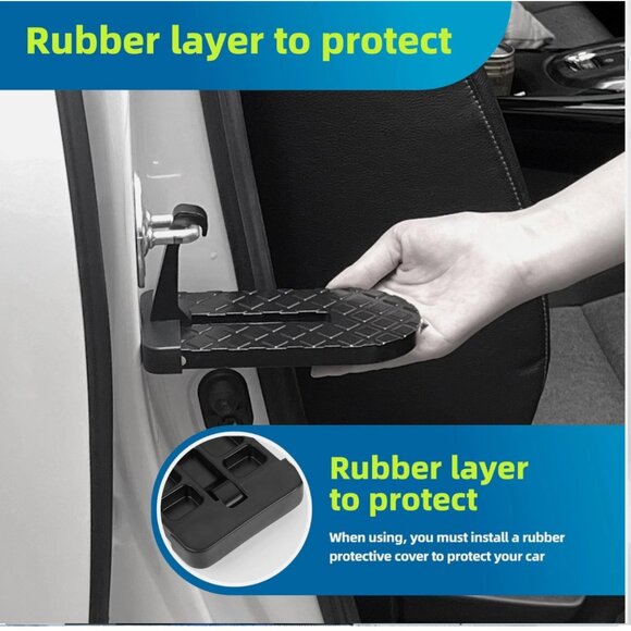 Folding Aluminum Car Step 400lbs Capacity Universal Fit for Cars & SUVs - Picture 7 of 10